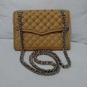 Camel/tan studded Rebecca Minkoff handbag